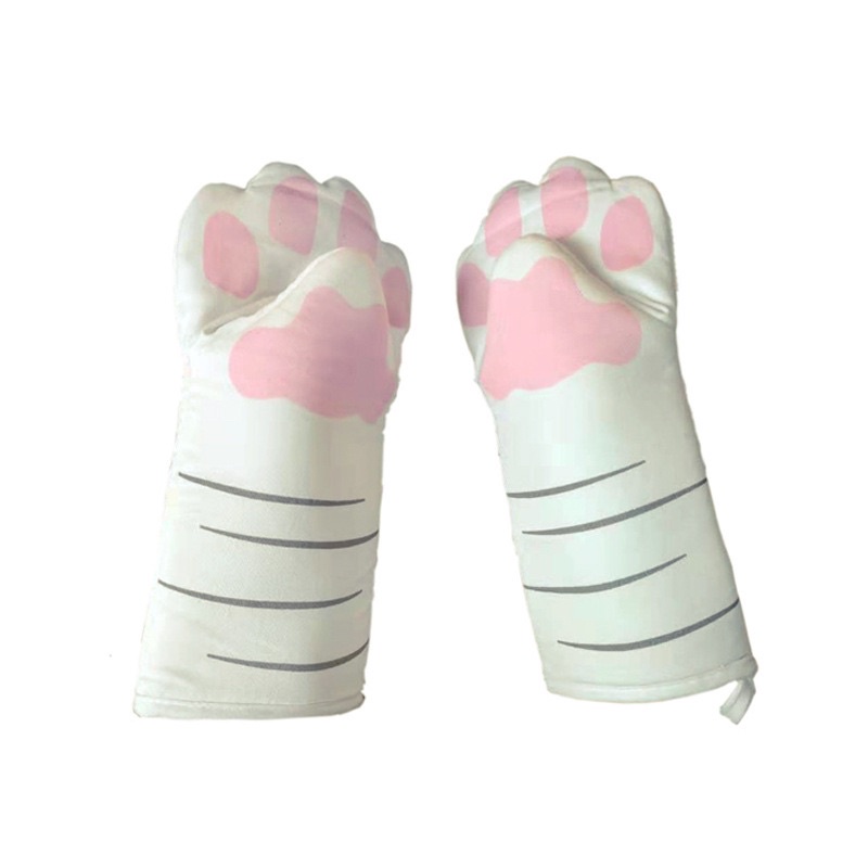 ถุงมือจับของร้อน-น้องแมว-กันร้อน-อุปกรณ์ในครัว