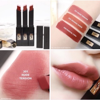 YSL Rouge Pur Couture the slim Velvet Radical #301 แท้ป้ายไทย