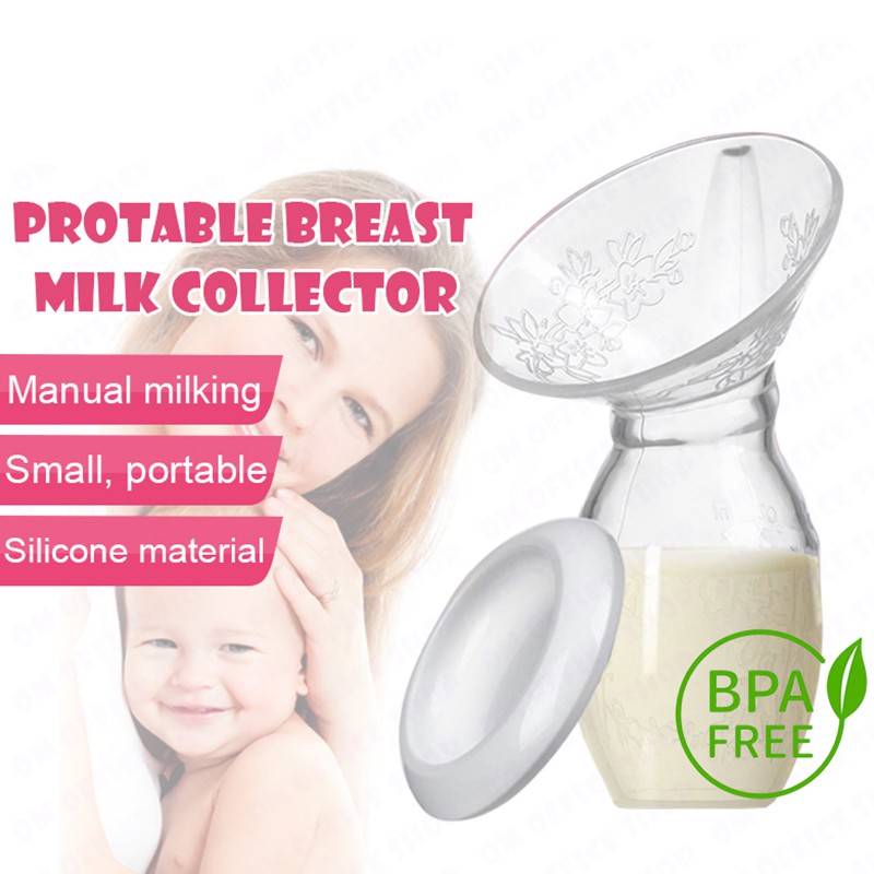 ภาพสินค้ากรวยปั้มนม ขวดดูดนมสูญญากาศ เครื่องปั๊มนมโดยมือ Milk Collector ขวดสูญญากาซิลิโคน Silicone Breast Pump มีฝาปิด 4oz / 90mL จากร้าน babyhouse88 บน Shopee ภาพที่ 1