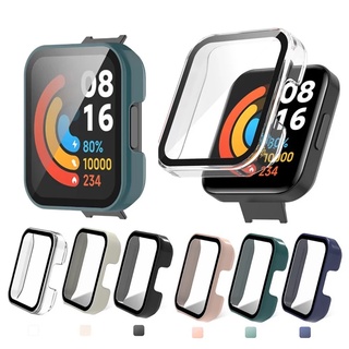 สินค้า สําหรับ Xiaomi Mi Watch Lite/Redmi Watch ฮาร์ดพีซี + กระจกกรองเต็มขอบ ป้องกันหน้าจอ เคสกรอบ