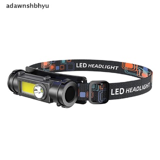 Adawnshbhyu ไฟฉายคาดศีรษะ LED COB แบบพกพา สําหรับรถยนต์