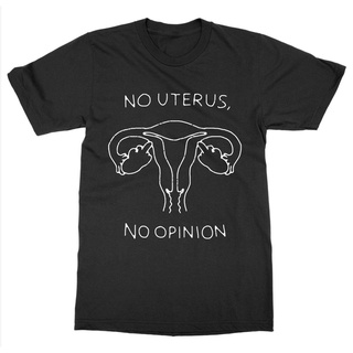 ใหม่ 2019 เสื้อยืดลําลอง พิมพ์ลาย No Uterus, No Opinion Revolution Protest March Feminist Voice Progress แฟชั่นฤดูร้อน ส