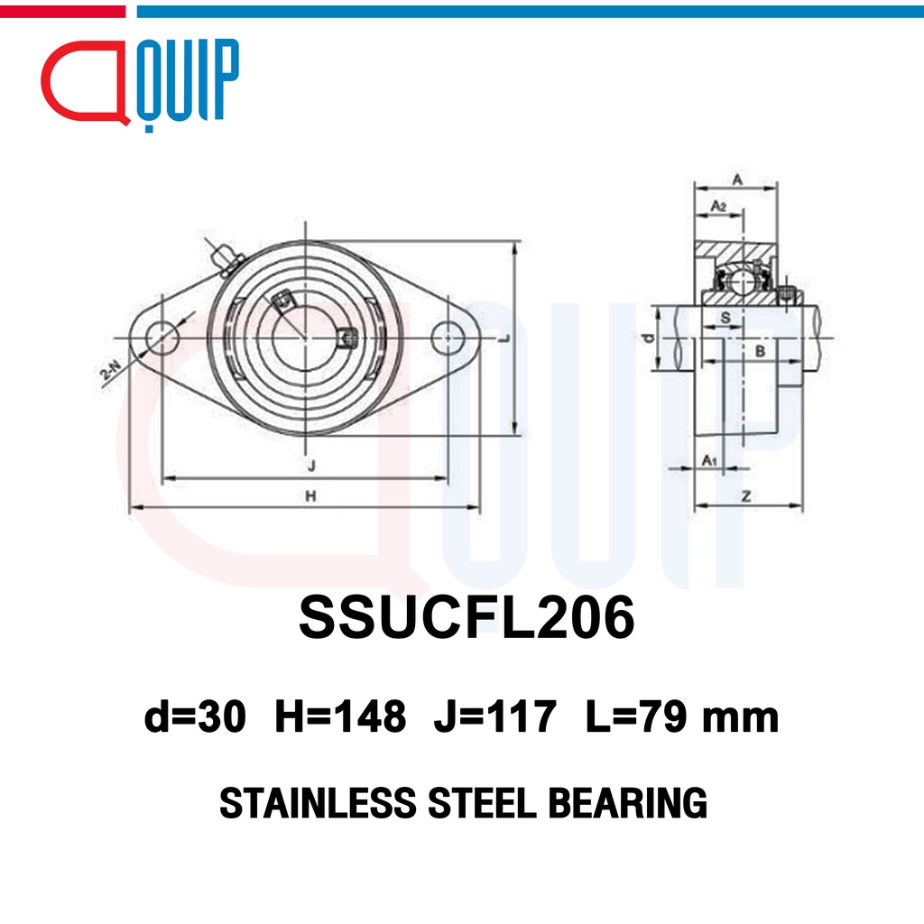 ssucfl206ehb-ldk-ตลับลูกปืนตุ๊กตา-สเตนแลส-sucfl206ehb-stainless-steel-bearing-ssucfl-206-ehb-เพลา-30-มม
