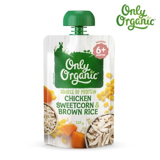 ภาพขนาดย่อของภาพหน้าปกสินค้าOnly Organic ไก่ ข้าวโพดหวาน & ข้าวกล้อง, Organic Baby Foods 6+ Months จากร้าน onlyorganicthailand บน Shopee