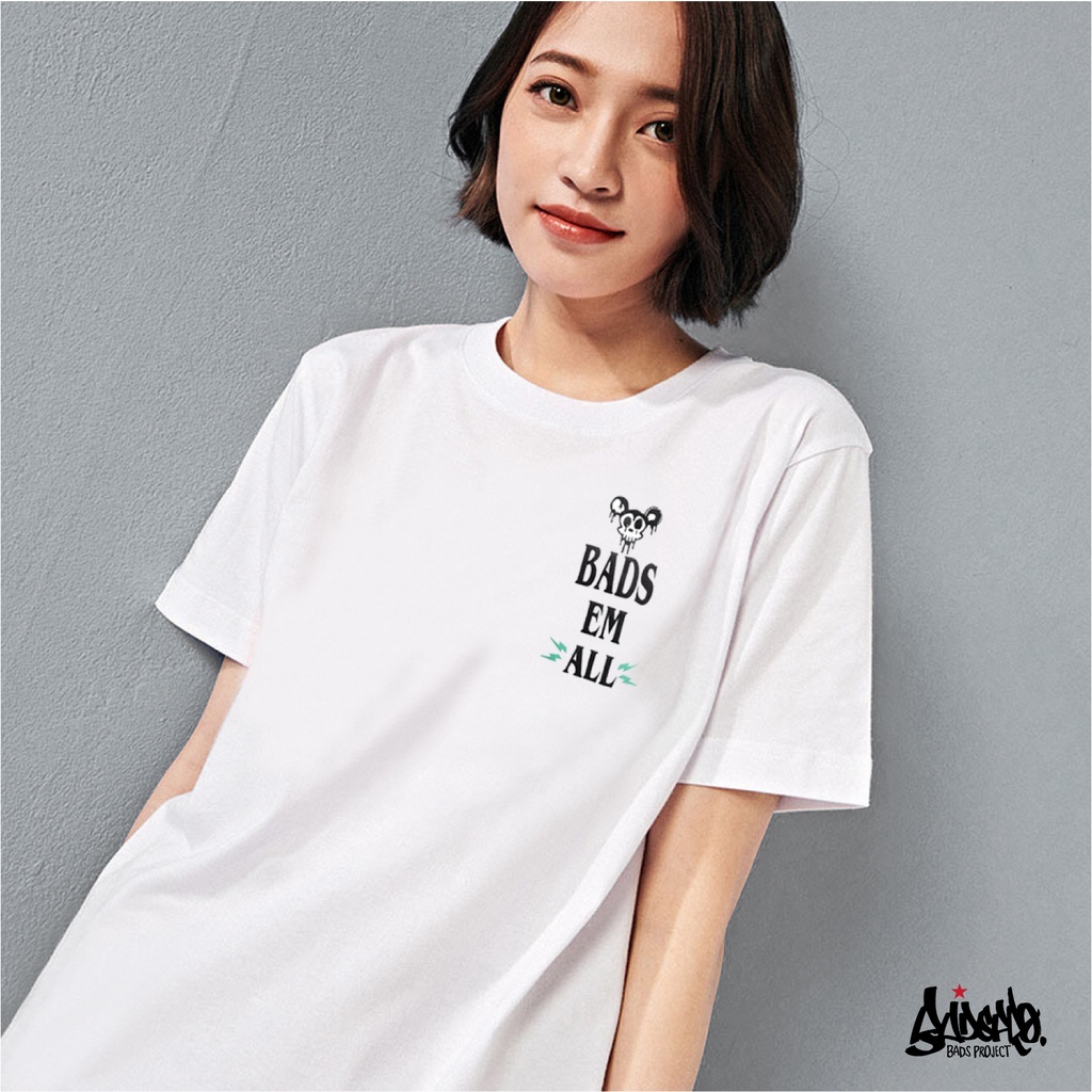 just-say-bad-เสื้อยืดลาย-แนวสตรีท-รุ่น-bads-cut-em-all-ขาว-ลิขสิทธิ์แท้-แขนสั้น-เสื้อยืดชาย-หญิง-ts