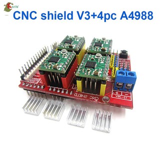 ayw cnc shield v 3 เครื่องพิมพ์/3 d+4 ชิ้น a 4988 ไดรเวอร์ boa