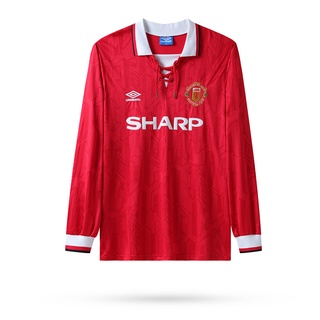 เสื้อกีฬาแขนสั้น ลายทีมชาติฟุตบอล Manchester United 1992-1994 ชุดเหย้า สําหรับผู้ชาย