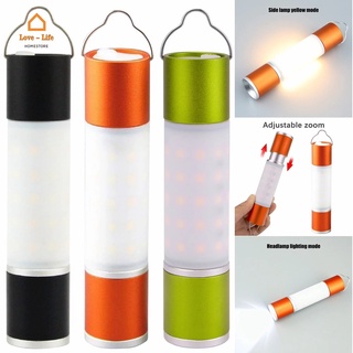 สินค้า Outdoor Aluminum Alloy LED Flashlight/ Portable USB Rechargeable Tent Hanging Lamp