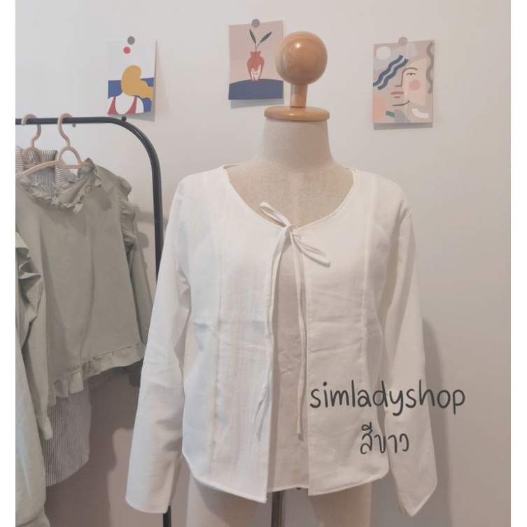 ภาพสินค้าเสื้อคลุมผูกมินิโบว์& สายเดี่ยว ซื้อแยกชิ้นได้คะ จากร้าน simladyshop บน Shopee ภาพที่ 5
