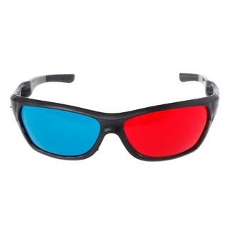 แว่นตา 3 มิติ กรอบสีขาว สีแดง สีฟ้า สําหรับภาพยนตร์ เกม ดีวีดี วิดีโอ ทีวี