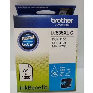 หมึก Brother LC535XL-C  (สีฟ้า)  ใช้กับ DCP-J100,DCP-105,MFC-200