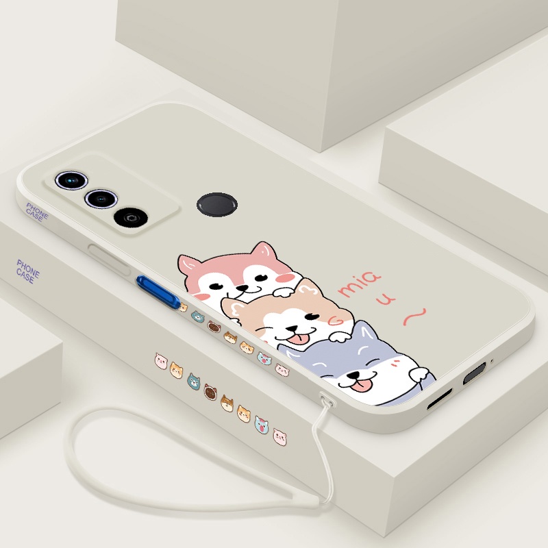 tecno-spark-6-go-เคสโทรศัพท์ซิลิโคน-ลายการ์ตูนน่ารัก-ส่งเชือกเส้นเล็ก