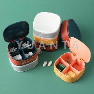 สินค้า YUANTA กล่องเก็บยาขนาดเล็ก กล่องแยกยา กล่องจัดระเบียบยา กันน้ำและกันชื้น กล่องเก็บของ กล่องยามินิ Silicone pill box