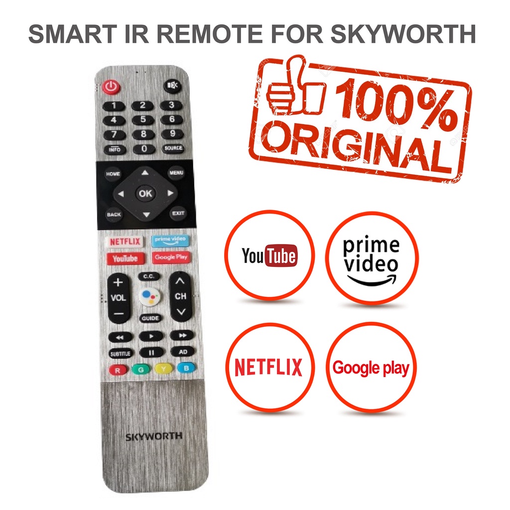 ของแท้-skyworth-voice-command-รีโมต-สําหรับ-smart-android-led-tv-ฟรีของแท้-coocaa-r2
