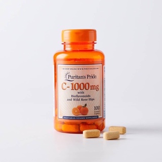 Puritans Pride Vitamin C-1000mg with Bioflavonoids & Rose Hips บรรจุ100เม็ด