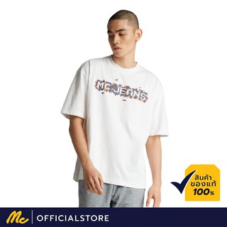 แฟชั่น Mc Jeans เสื้อยืดผู้ชาย แขนสั้น ทรงโอเวอร์ไซส์ สีขาว ลายสกรีนเปลี่ยนสีได้ ผ้านุ่ม ระบายอากาศได้ดี MTSZ555