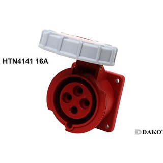 "Dako" Power Plug(เพาเวอร์ปลั๊ก) รุ่นHTN4141 16A 4Pin IP67 ตัวเมีย แบบติดฝั่งตรง