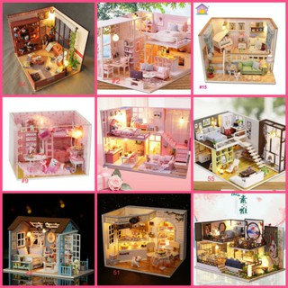 ภาพขนาดย่อของภาพหน้าปกสินค้าบ้านตุ๊กตา DIY ของตกแต่งบ้าน **พร้อมส่ง **(ประกอบเอง) สร้างบ้านเล่นกับครอบครัว จากร้าน kun_tong บน Shopee