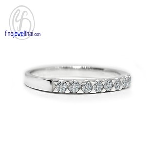 Finejewelthai แหวน-แหวนเพชร-แหวนเงินแท้-Endless-Diamond-CZ-Silver-Ring - R1264cz