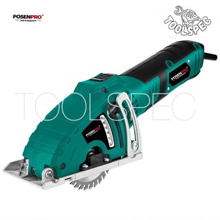 ภาพขนาดย่อของภาพหน้าปกสินค้าPOSENPRO MINI CIRCULAR SAW เลื่อยวงเดือนมินิ เลื่อยไฟฟ้า 700W ตัดไม้ เหล็ก ปูน กระเบื้อง มีระบบดูดฝุ่นในตัวและใบตัด จากร้าน toolspec บน Shopee ภาพที่ 1