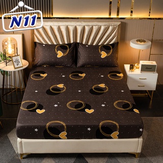 N11 ผ้าปูที่นอน ยางรัดรอบเตียง 360 องศา (ยังไม่รวมปลอกหมอน) มีไซส์ 3.5ฟุต/5ฟุต/6ฟุต ความหนา 22ซม.สวมใส่สบายไม่หลุดง่าย