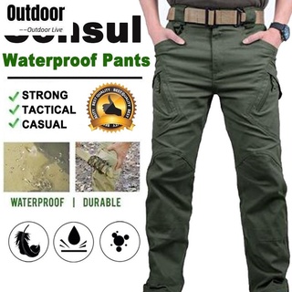 ภาพหน้าปกสินค้าIX9 City ทหาร Casual Men กางเกงเดินป่า pantalones hombre Cargo Waterproof Pants ซึ่งคุณอาจชอบราคาและรีวิวของสินค้านี้