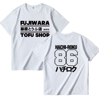 เสื้อยืดวินเทจการ์ตูนอะนิเมะเริ่มต้นDแขนสั้นเสื้อยืดAE86ญี่ปุ่นย้อนยุคFujiwaraเต้าหู้ร้านเสื้อผ้าผู้ชายครึ่งแขนเสื้อผ้าฤ