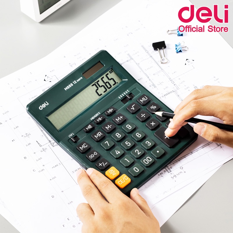 deli-m888f-calculator-12-digit-เครื่องคิดเลขแบบตั้งโต๊ะ-12-หลัก-รับประกันนาน-3-ปี-เครื่องคิดเลขตั้งโต๊ะ-เครื่องคิดเงิน