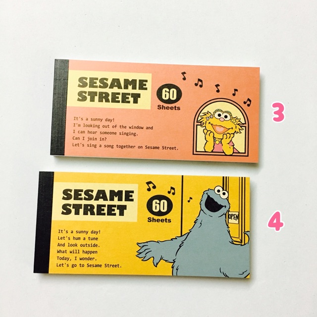 sesame-street-สมุดโน๊ตฉีกมินิ