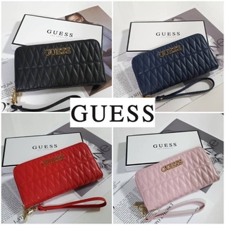 GUESS LONG WALLET 💰💰 กระเป๋าสตางค์ใบยาว+สายคล้องมือ หนังนิ่ม น้ำหนักเบา