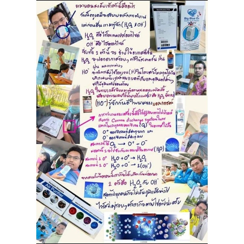 เครื่องฟอกอากาศพกพา เครื่องฟอกห้อยคอ บิ๊กบลูโอทู BIG BLUE O2 IONIZER ...