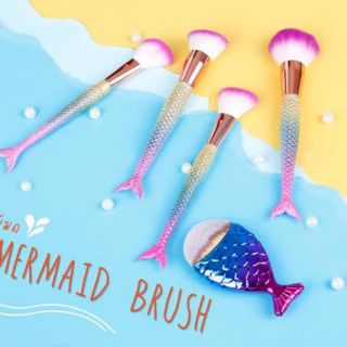 ของแท้/พร้อมส่ง✅ Mei linda The Mermaid Brush แปรงแต่งหน้ารุ่น The Mermaid ขนนุ๊มนุ่ม เกลี่ยง่าย ไม่บาดผิว