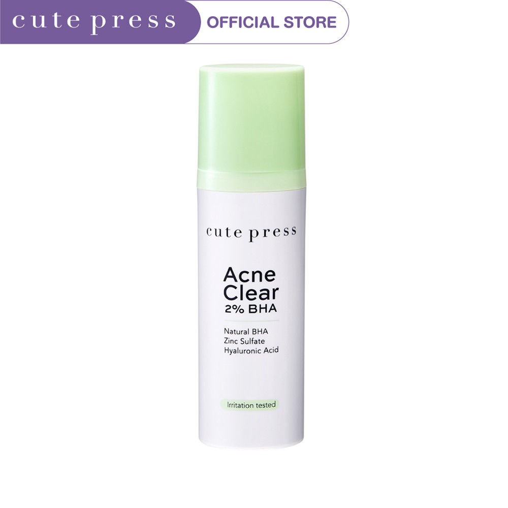 cute-press-acne-clear-2-bha-30-ml-เจลทาผิวหน้า-สำหรับผู้ที่มีปัญหาสิวอุดตัน-สิวเสี้ยน-รูขุมขนกว้าง