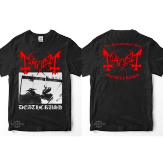 เสื้อยืดพรีเมี่ยม พิมพ์ลาย MAYHEM DEATHCRUSH BLACKMETAL GOTHIC สําหรับผู้ชายสามารถปรับแต่งได้