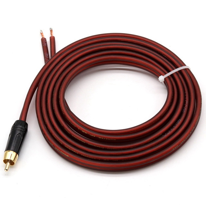 RCA Speaker Cable Bare Wire Speaker Wire to RCA Plug,Replace RCA Plug ...