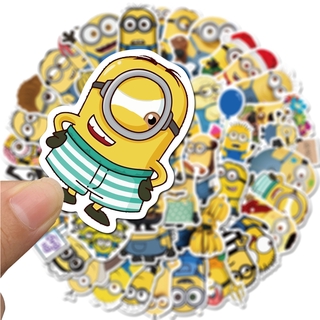 Minions Minion sticker มินเนี่ยน  สติกเกอร์กันน้ำรูปแบบที่แตกต่างกัน, 50 ชิ้น