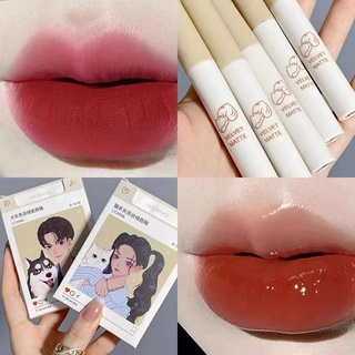 พร้อมส่ง🔥HERORANGE ลิปสติก ลิปเซท5แท่ง ลิปแดงก่ำเนื้อแมท