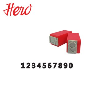 Hero ตรายาง 0-9 แบบทึบ (Stamp) 1 ชุด