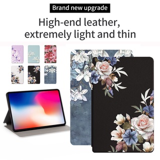 สินค้า [Ready Stock] For Samsung Galaxy Tab A 10.1 (2016) SM-T580 SM-T585 10.1-inch Fashion Tablet Protective Case Blooming Beautiful Flowers Flip Stand Cover