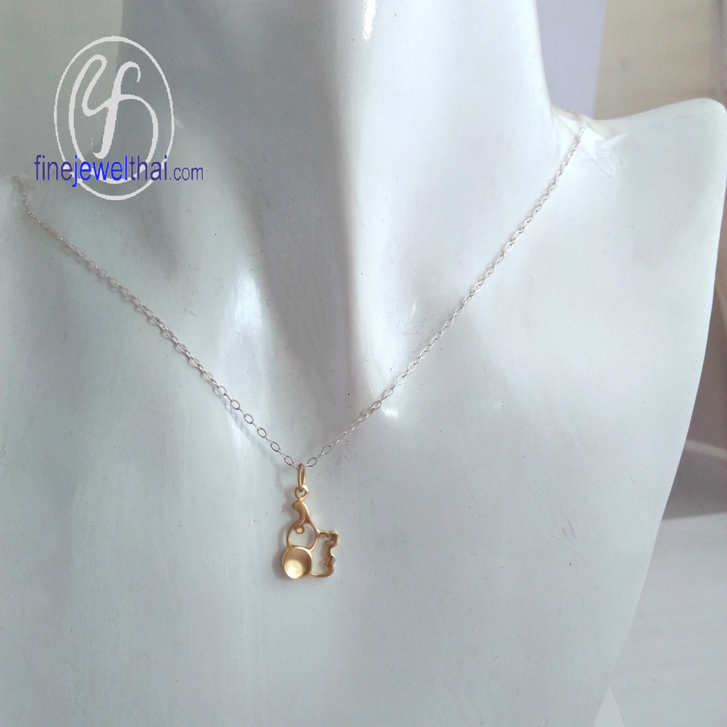 finejewelthai-จี้เงินแท้-จี้ช้าง-เงินแท้-silver-elephant-pendant-p107700e-g