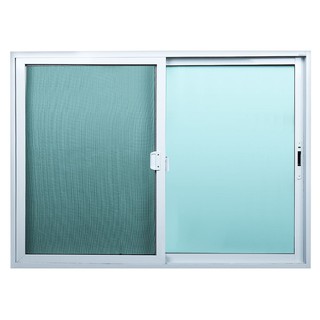 WINDOW S-S ONE STOP/F8 150X110CM WHITE หน้าต่างอะลูมิเนียม S-S มุ้ง ONE STOP F8 150x110 ซม. สีขาว หน้าต่างบานเลื่อน หน้า