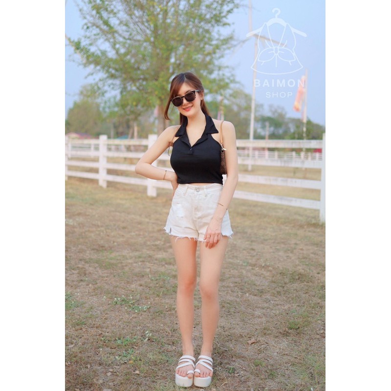 เสื้อครอปสุดน่ารักปนเซ็กซี่-คอโปโล