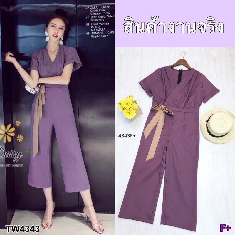 ak-4343-jumpsuit-คอวี-แต่งสายผูก