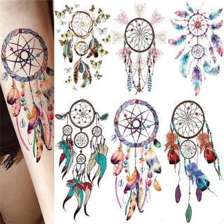 【Magic Tattoo】สติกเกอร์รอยสักชั่วคราว ลายขนนก ผีเสื้อ ขนาดเล็ก กันน้ํา สีสันสดใส สําหรับผู้ชาย และผู้หญิง