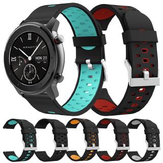 ภาพขนาดย่อของสินค้าสายนาฬิกาข้อมือซิลิโคนสําหรับ xiaomi huami amazfit gtr 42 มม. amazfit bip gts smart watch 20 มม.