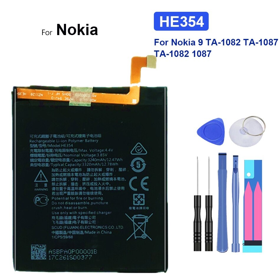 แบตเตอรี่สำหรับ-nokia-9-nokia9-pureview-ta-1082-ta-1087-354-ta-1082-1087-3320mah-he354-โทรศัพท์มือถือ-bateria-เครื่องม