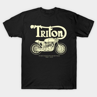 เสื้อยืดพิมพ์ลายแฟชั่น เสื้อยืด พิมพ์ลาย Triton Caferacer สําหรับผู้ชาย ผู้หญิง