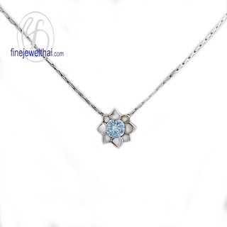 Finejewelthai-จี้โทพาซ-โทพาซ-จี้พลอย-พลอยประจำเดือนเกิด-Topaz-Silver-Pendant-Birthstone-P1058tp00e