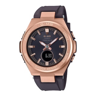 นาฬิกาข้อมือผู้หญิง นาฬิกาคู่ CASIO นาฬิกาข้อมือ MSG-S200G-4 Baby-G MSG-S200G-5A สำหรับผู้หญิง,นาฬิการูปไข่สีโรสโกลด์อนา