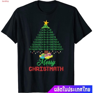 terdiny เสื้อยืดแขนสั้น Merry Christmath Merry Christmas Tree Math Funny Gifts Xmas T-Shirt Short sleeve T-shirts